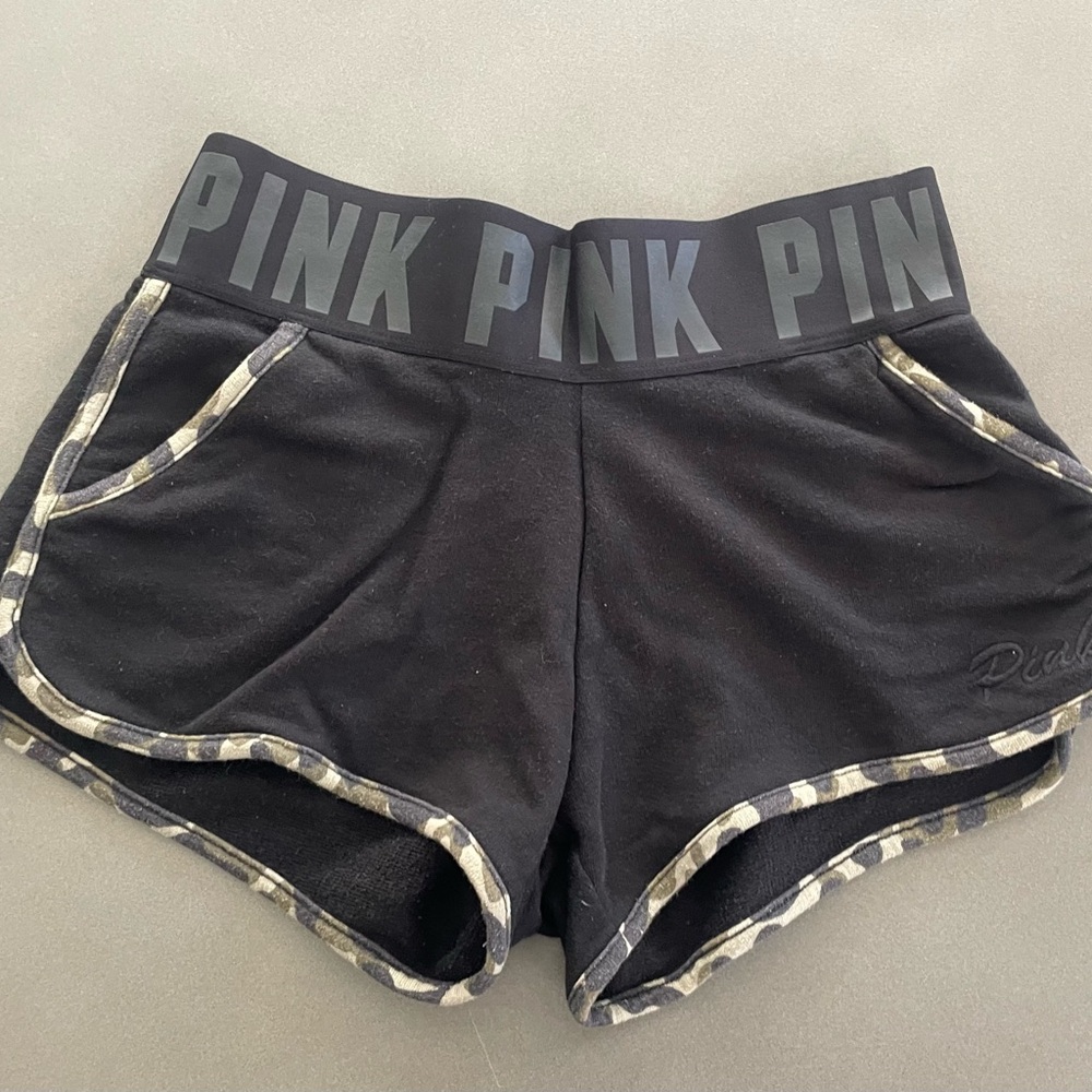 PINK Victoria's Secret Black Lounge Shorts